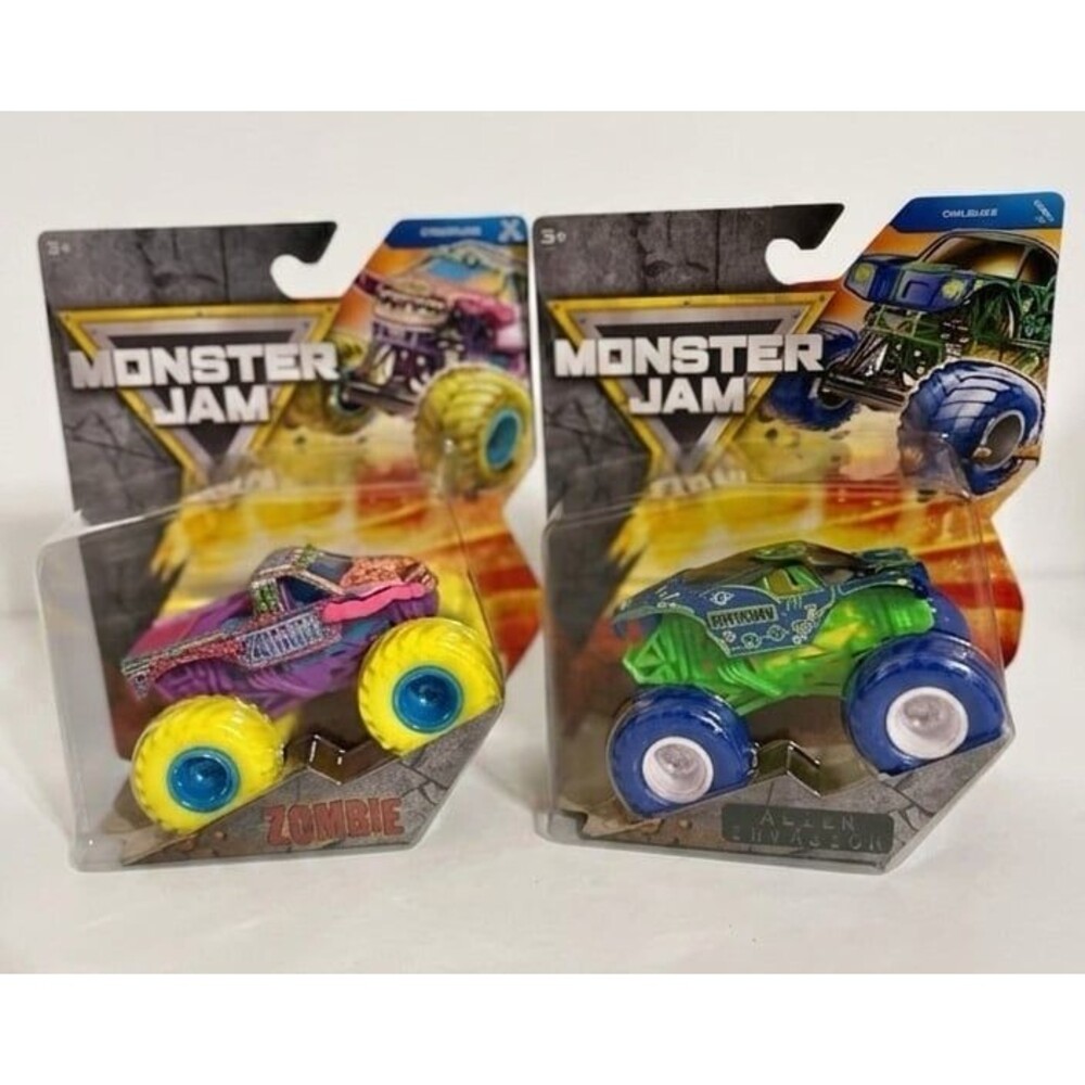 Monster Jam Series 45 Zombie and Alien Invasion Bundle Lot of 2